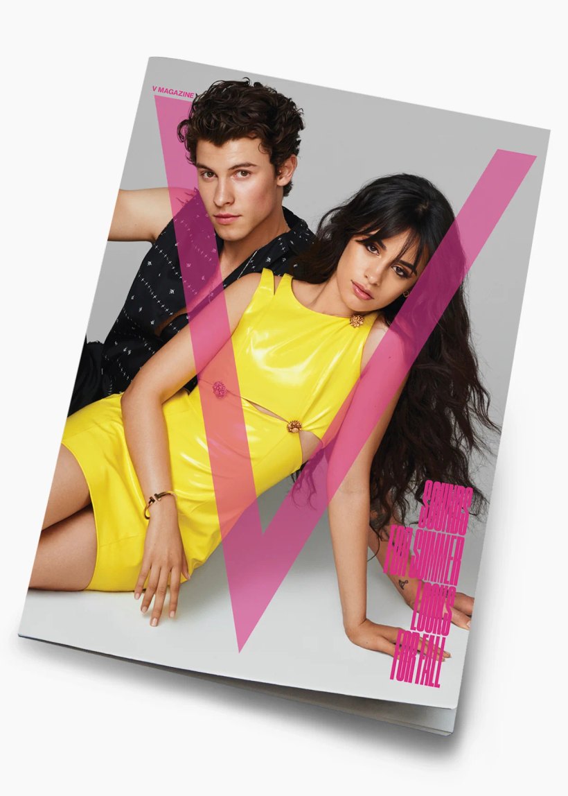 V Magazine cover, Camila Cabello and Shawn Mendes, makeup by Ash K Holm